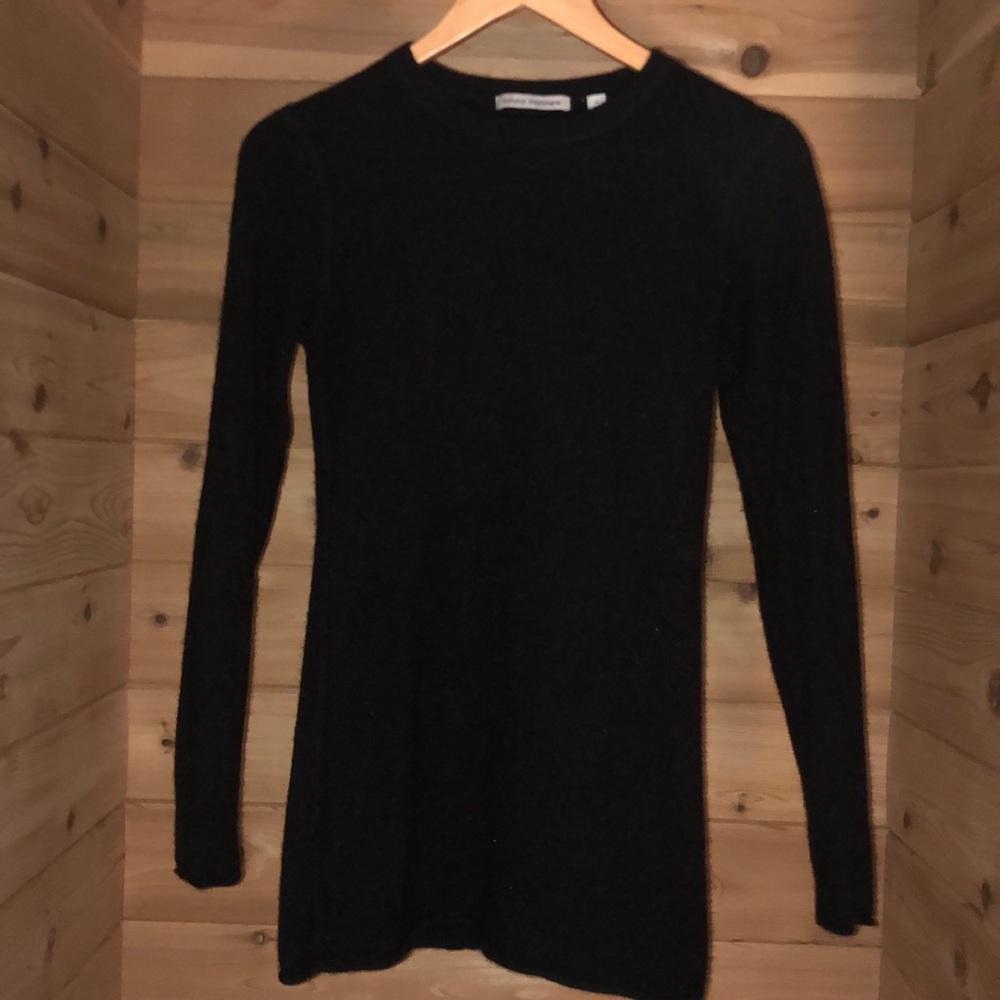 Longer Black Cashmere Sweater